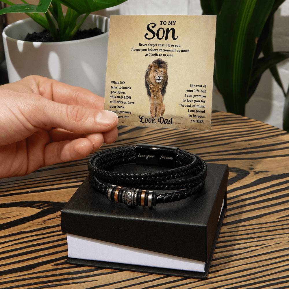 To My Son Love You Forever Bracelet